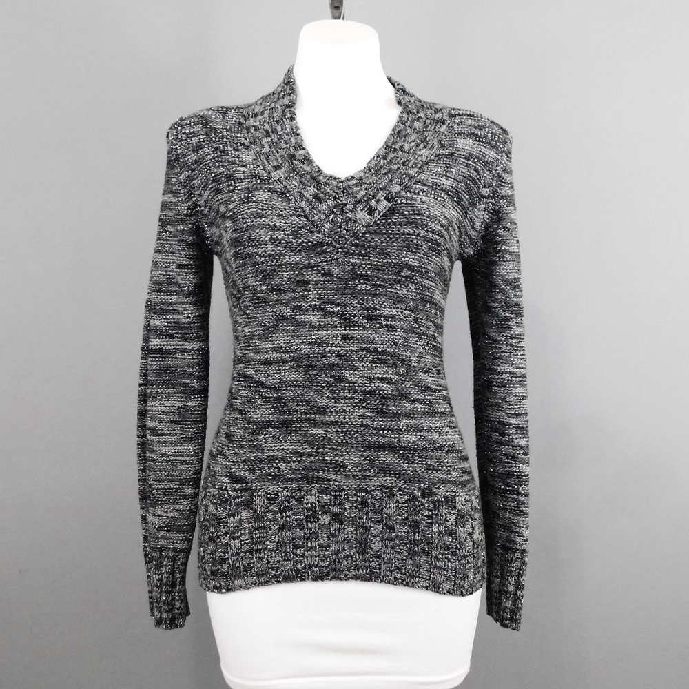 No‎ Boundaries Women Black Gray Sweater